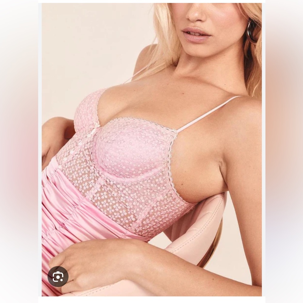 Pink Ruched Bodycon Mini Dress - Picture 3 of 11